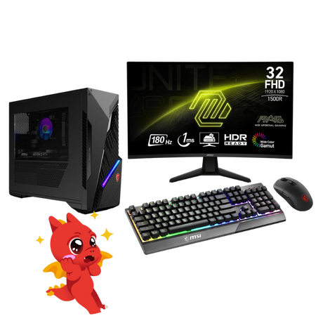 Zestaw dla Gracza - Monitor 32" + Desktop Gamingowy + Mysz i Klawiatura