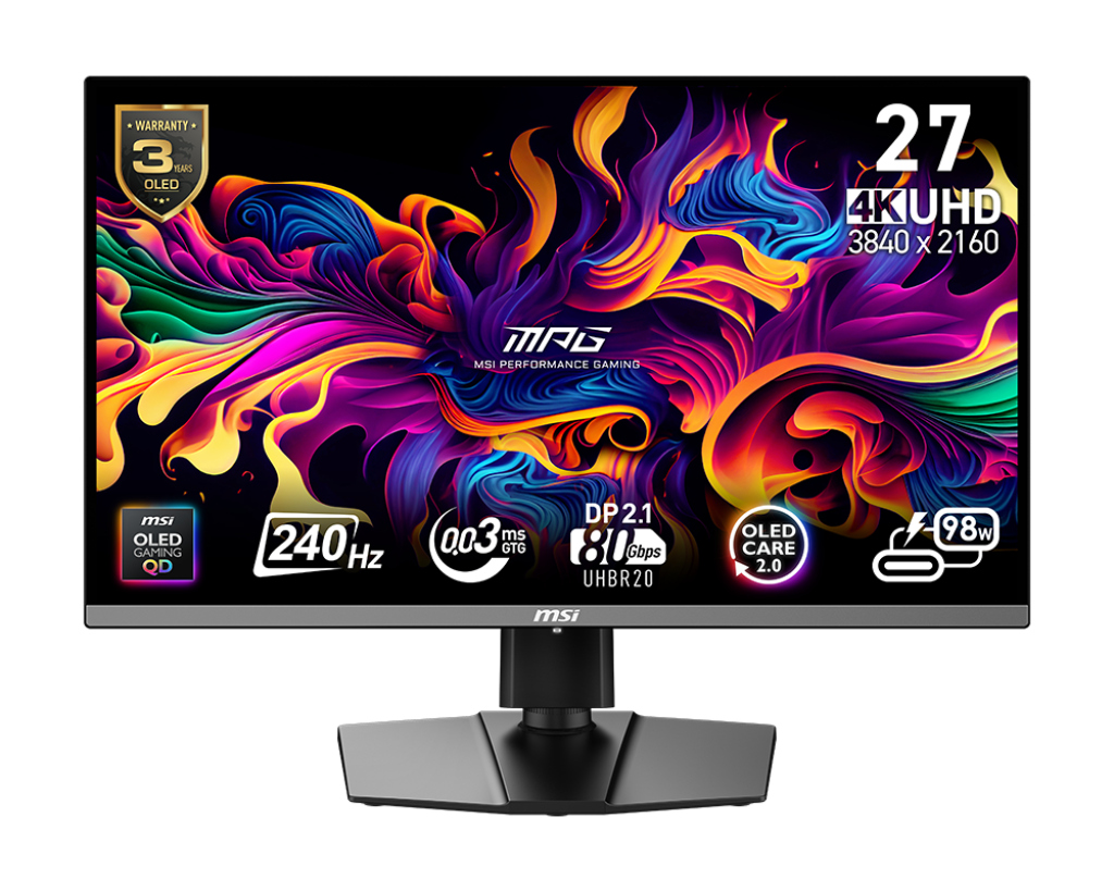 MSI MPG 272URX QD-OLED – Zakrzywiony Monitor Gamingowy240 Hz