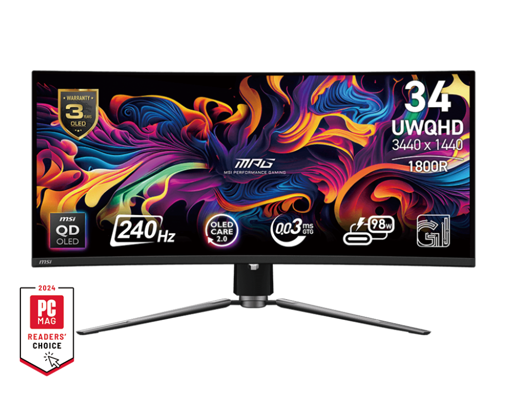 MPG 341CQPX QD-OLED | 34 cale | UWQHD | 240 Hz | QD-OLED | MSI Monitory Gamingowe