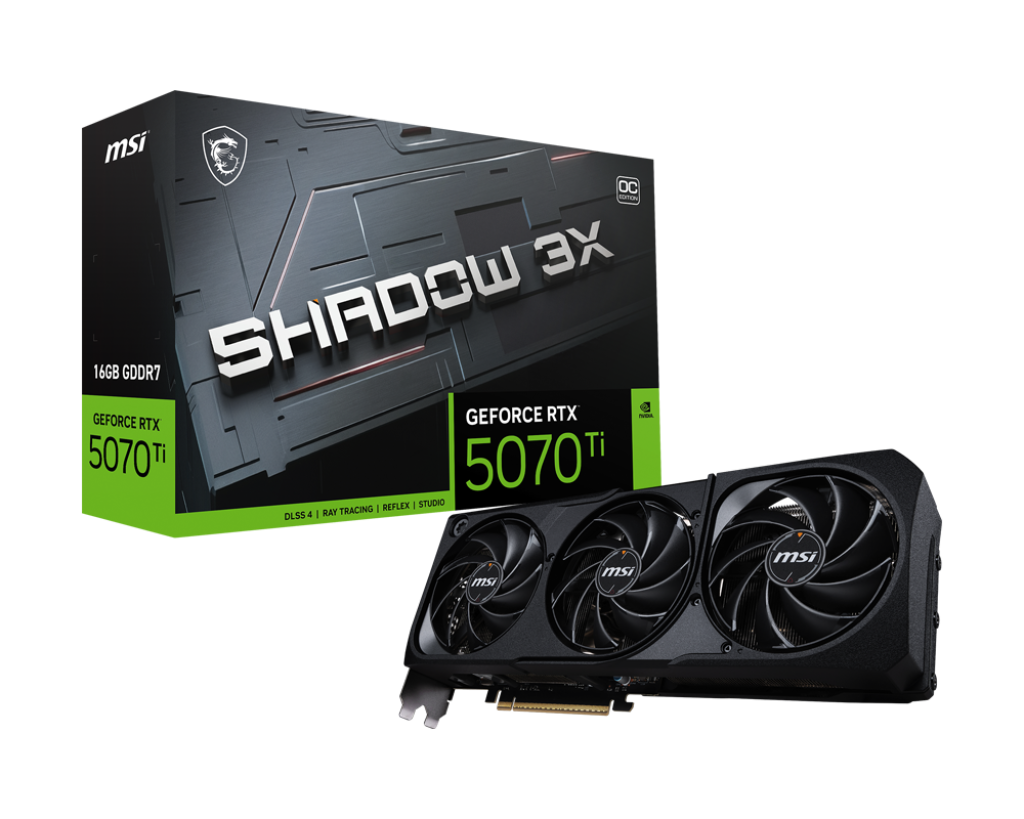 P*o様 MSI GeForce RTX5070 OCEDITION GeForce RTX 5070 Ti 16G SHADOW 3X OC | Karty graficzne