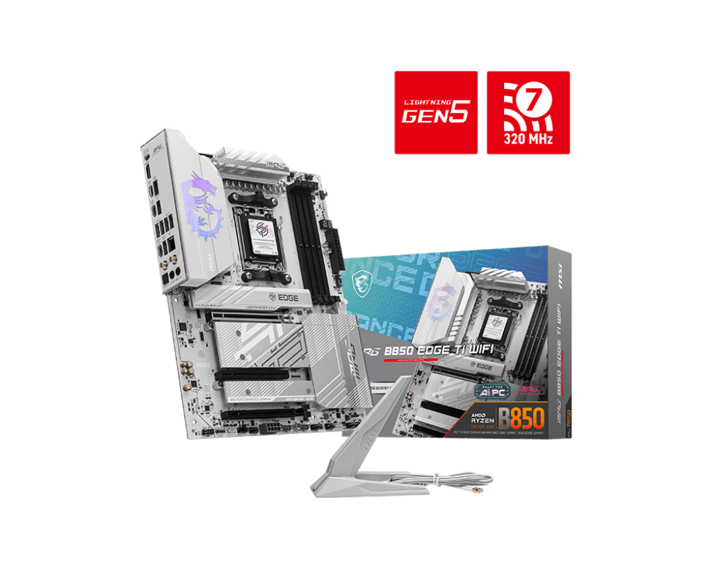 MSI MPG B850 EDGE TI WIFI Płyta główna | AM5 | DDR5 | ATX | Wi-Fi 7