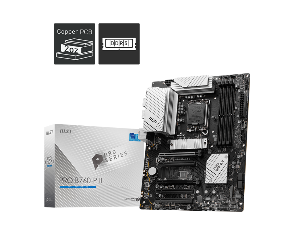 MSI PRO B760-P II Płyta główna | DDR5 | ATX