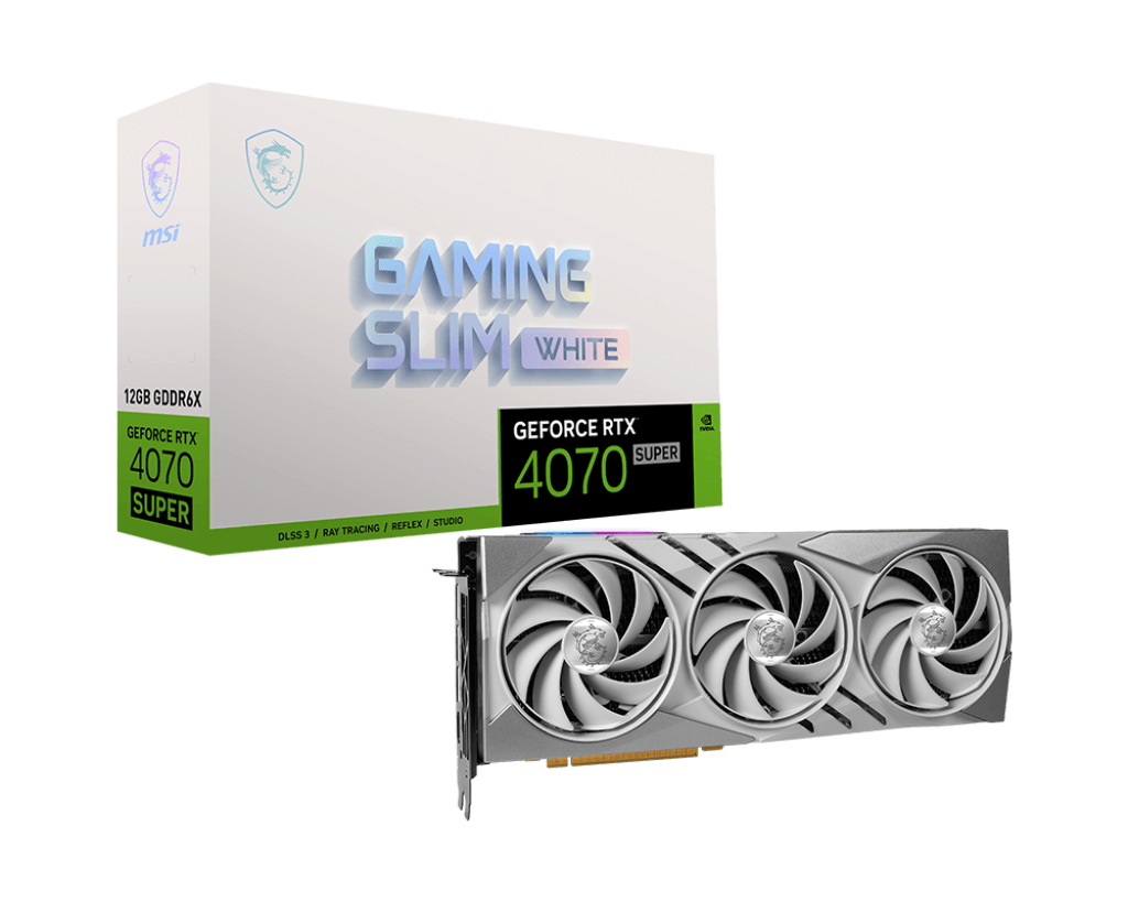 [Otrzymaj kod Steam o wartości 40€] GeForce RTX 4070 SUPER 12G GAMING SLIM WHITE