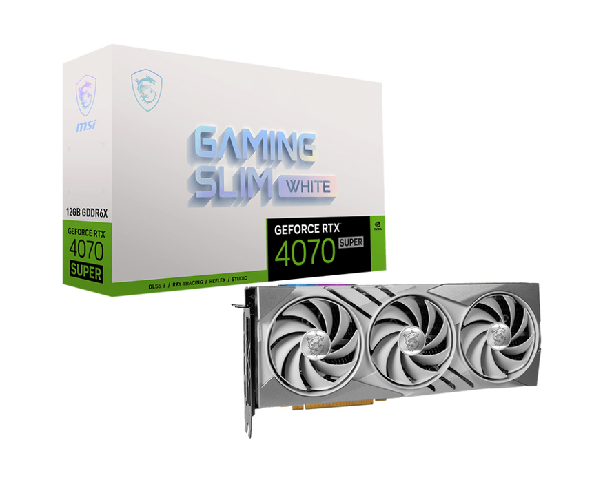 [Otrzymaj kod Steam o wartości 40€] GeForce RTX 4070 SUPER 12G GAMING SLIM WHITE