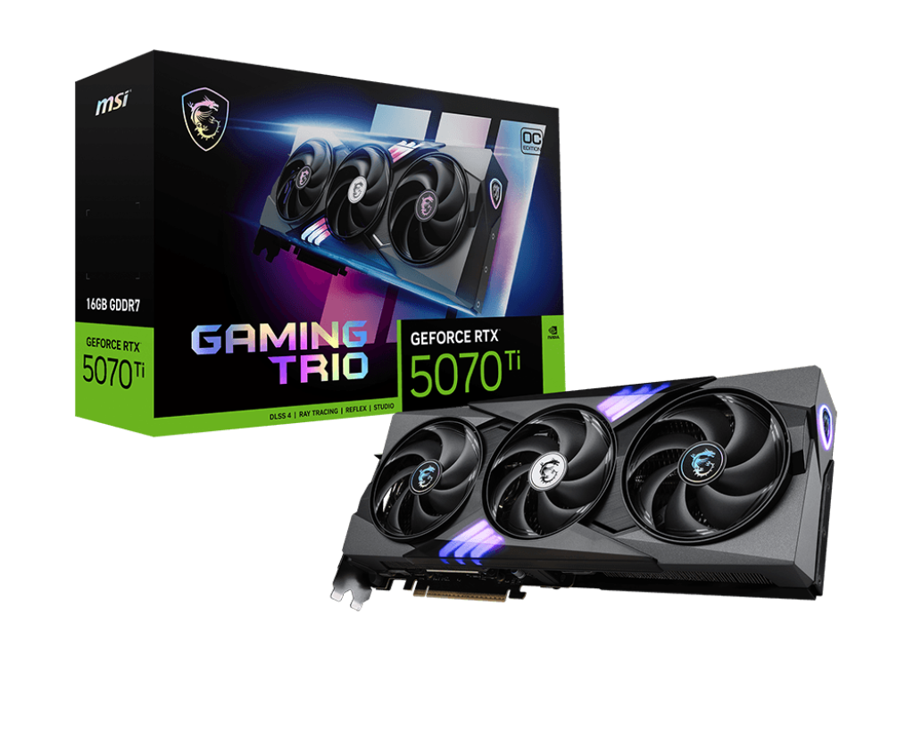 Karta graficzna MSI GeForce RTX 5070 Ti GAMING TRIO OC | 16 GB GDDR7