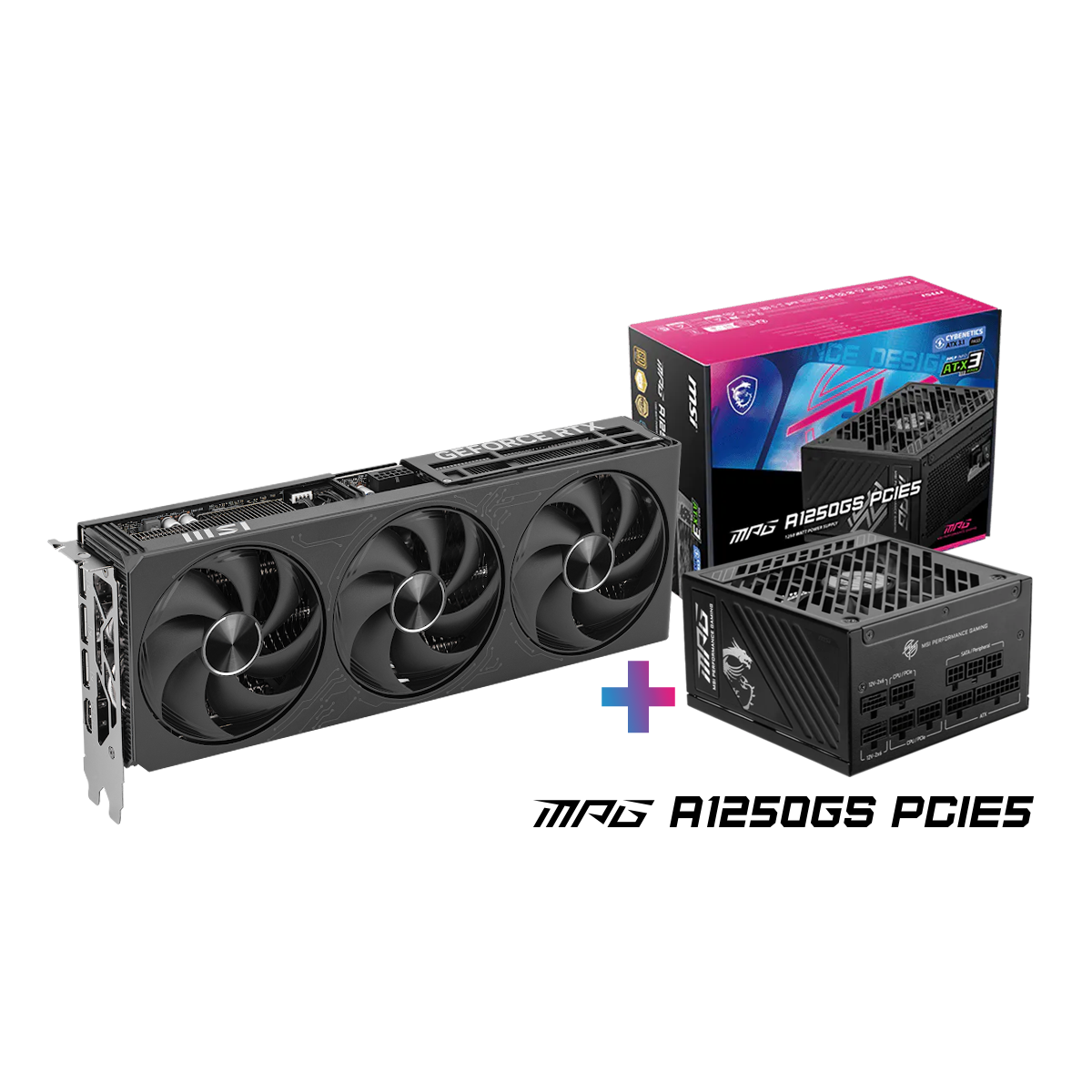 GEFORCE RTX 5080 16G INSPIRE 3X BLACK + MPG A1250GS PCIE5 BUNDLE
