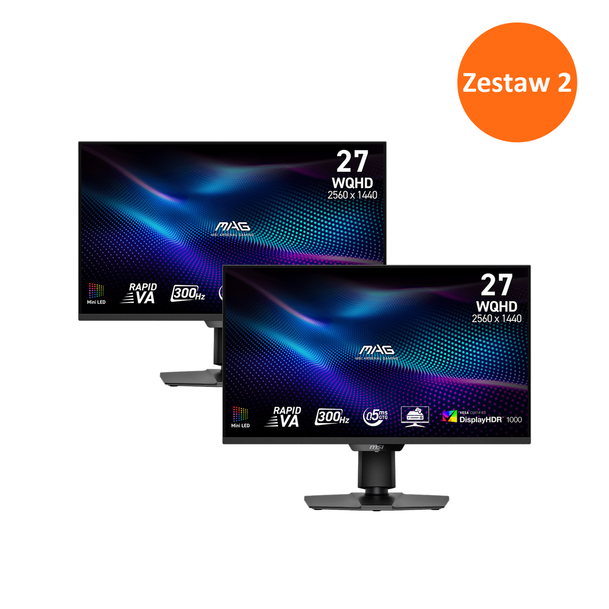 Zestaw 2 - MAG 274QPF X30MV | MSI Monitory Gamingowe