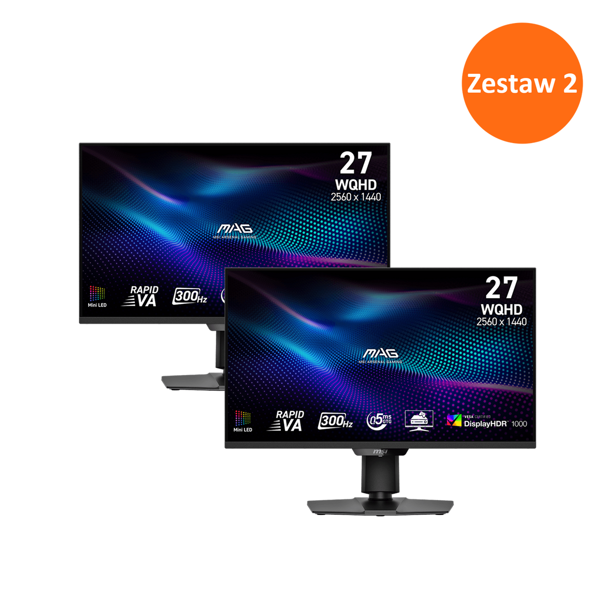 Zestaw 2 - MAG 274QPF X30MV | MSI Monitory Gamingowe
