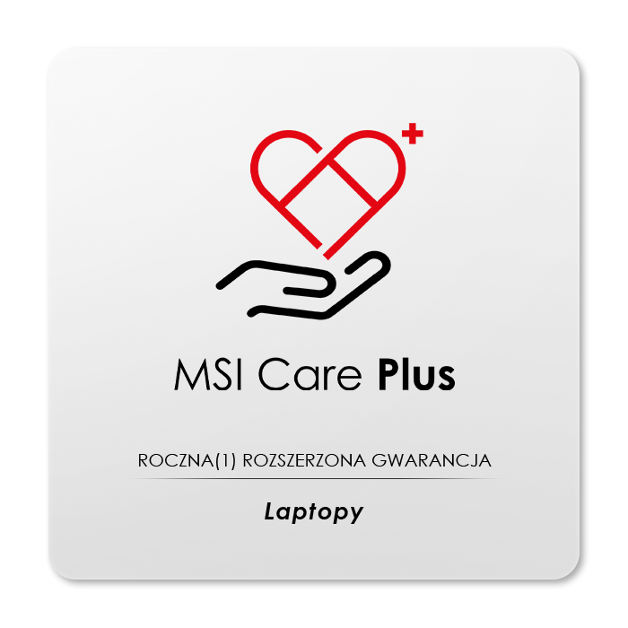 Jeden (1) Rok Rozszerzona Gwarancja na Laptopy/Notebooki | MSI Care