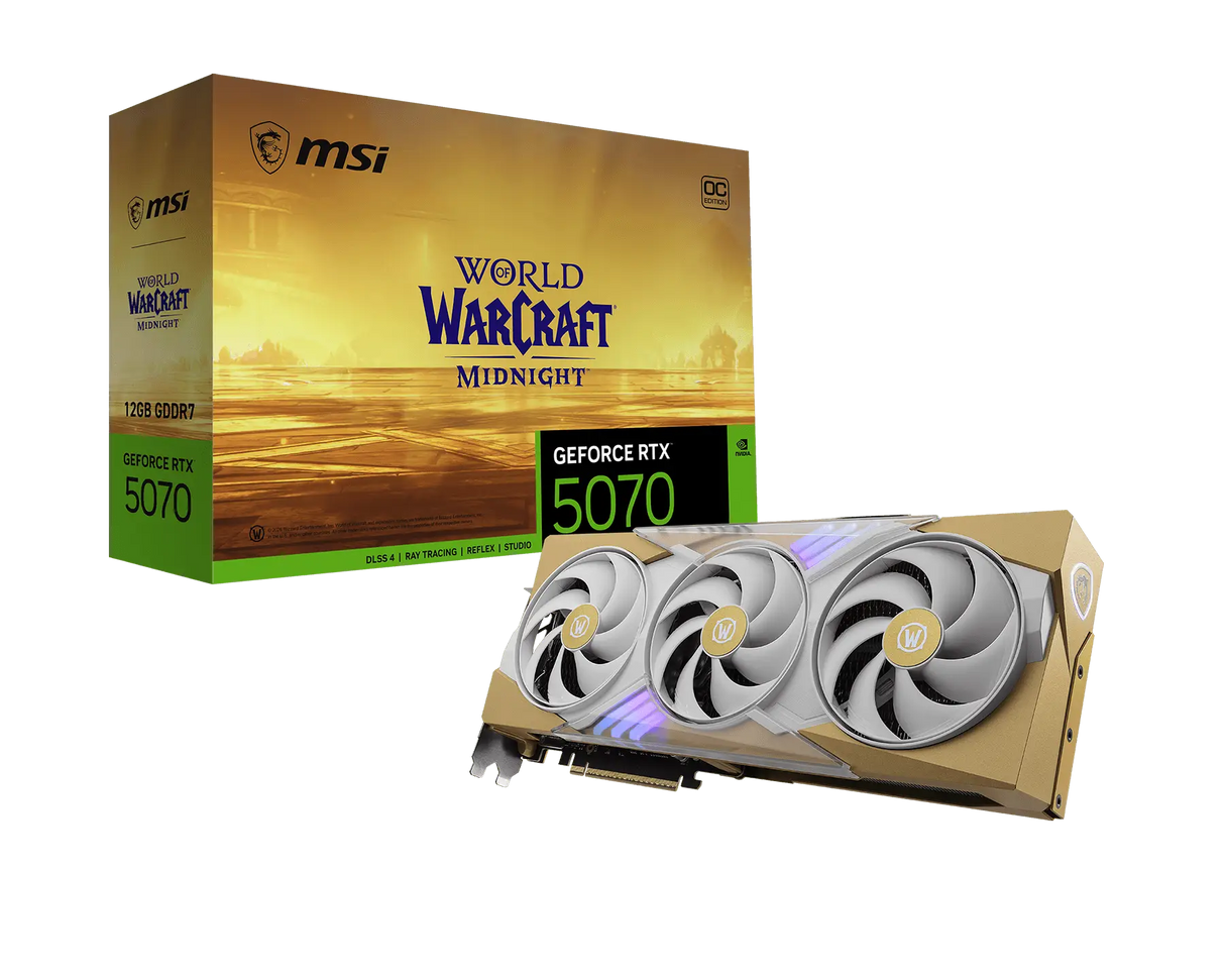 GeForce RTX 5070 12G World of Warcraft MIDNIGHT LIGHT EDITION OC | Karty Graficzne