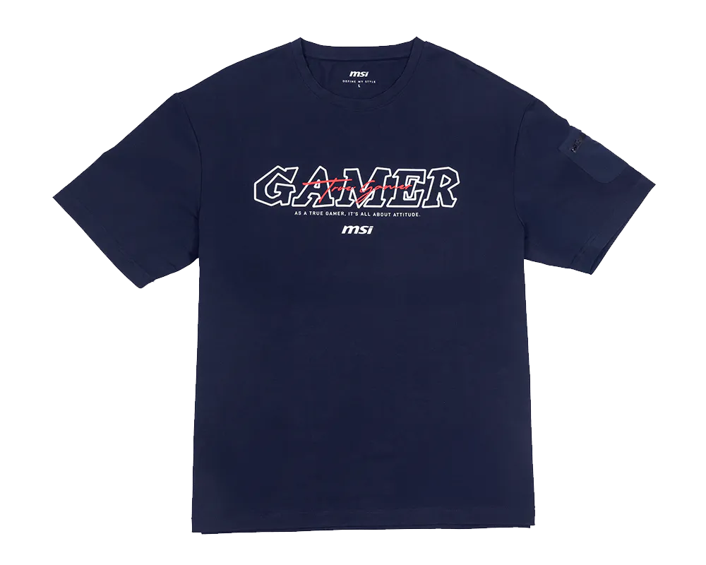 Gamer Series Cooling T-shirt Navy Blue - Rozmiar M