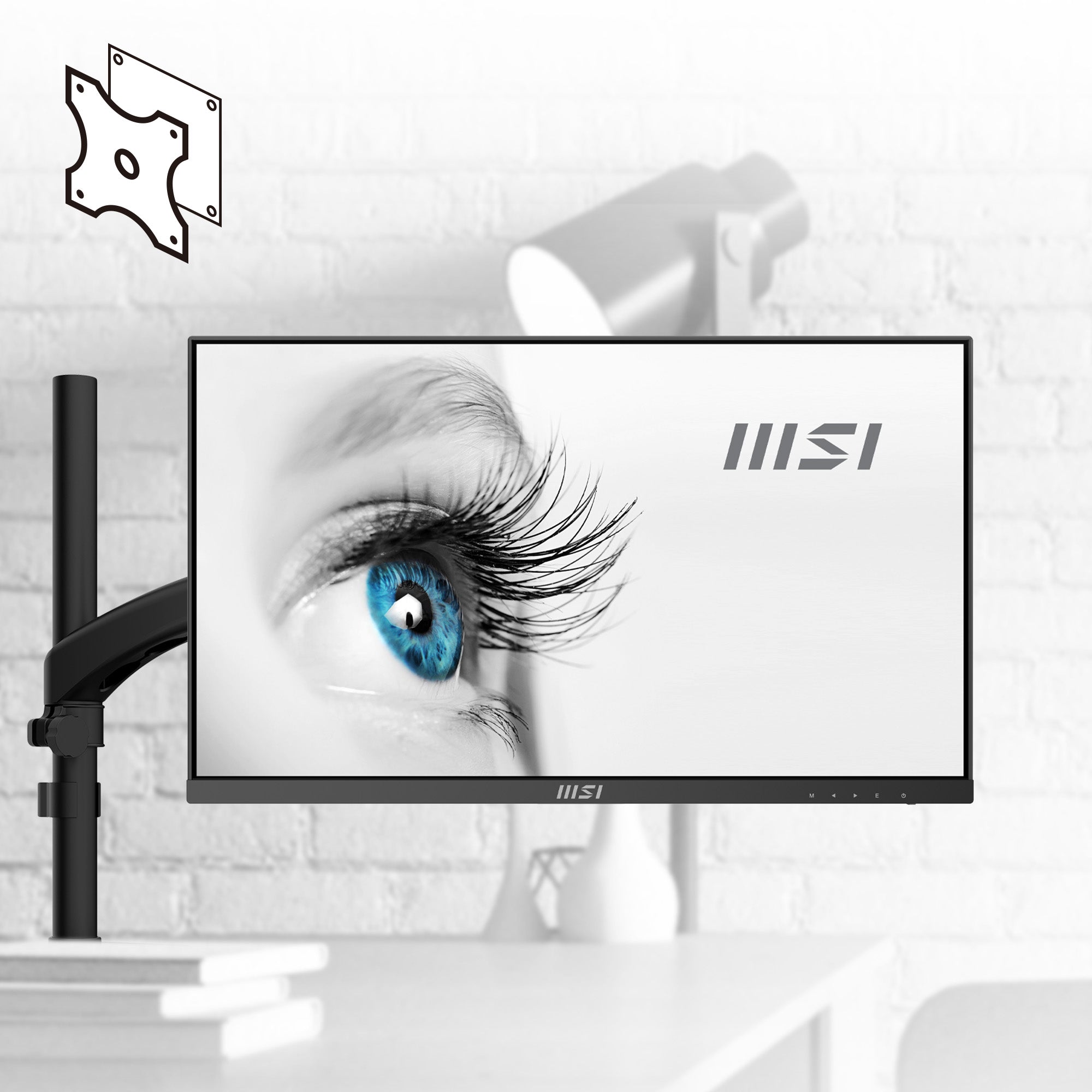 【MSI】PRO MP243W モニター 23.8インチ ホワイト MSI PRO MP243W