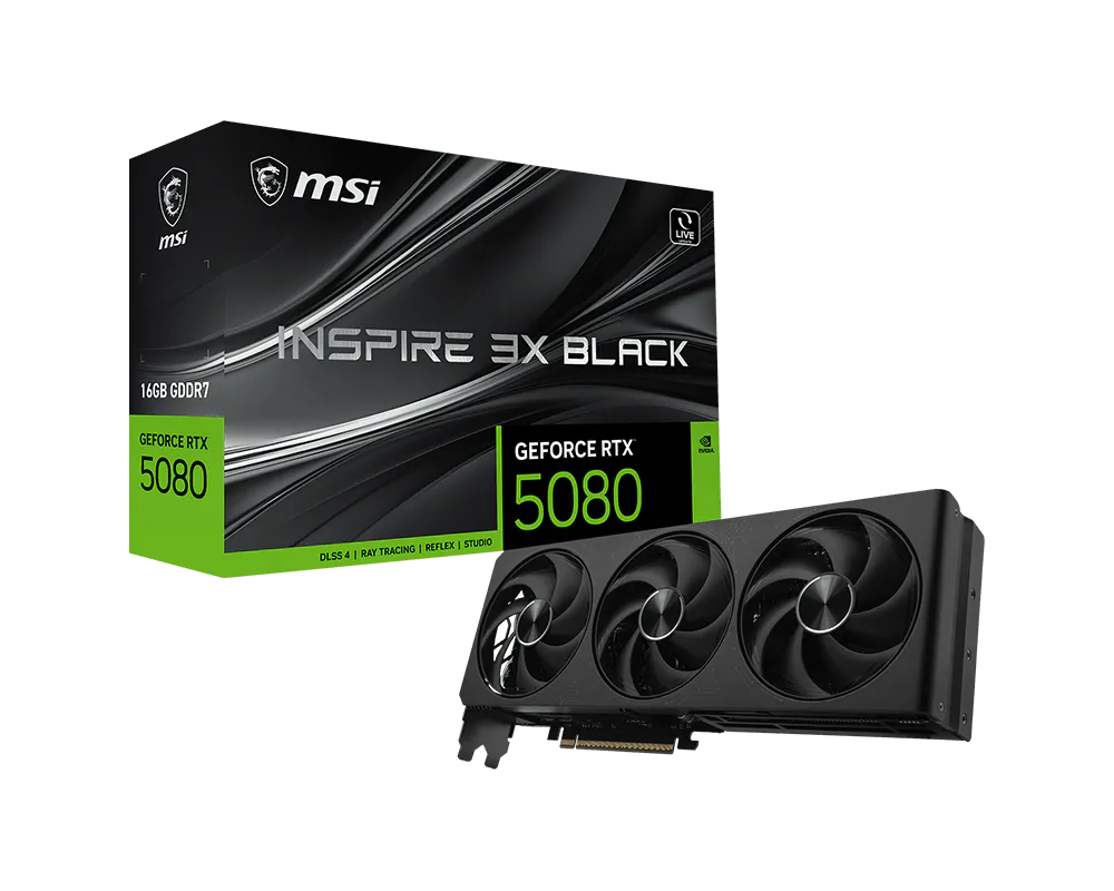 GeForce RTX 5080 16G INSPIRE 3X BLACK | Karty graficzne