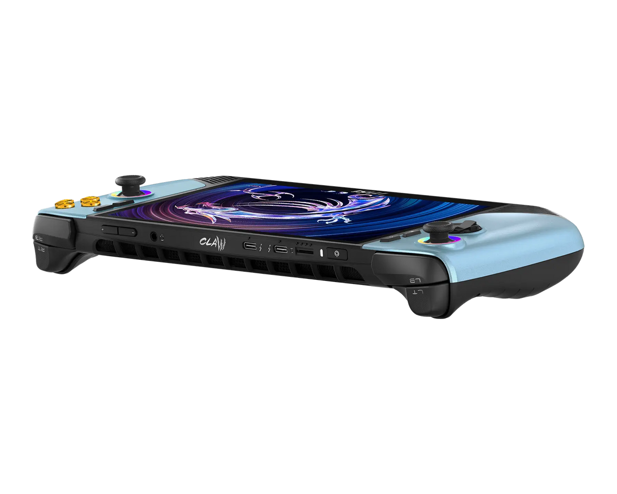 MSI Claw 8 AI+ A2VM Glacier Blue Edition-249DE Refurbished | Intel Arc 140V | 8" FHD+ 120Hz | Core Ultra 7 258V | 32GB | 1TB SSD | Win 11 Home | Konsola Handheld