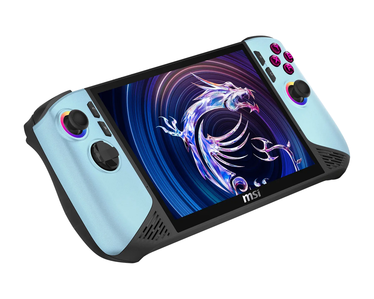 MSI Claw 8 AI+ A2VM Glacier Blue Edition-249DE Refurbished | Intel Arc 140V | 8" FHD+ 120Hz | Core Ultra 7 258V | 32GB | 1TB SSD | Win 11 Home | Konsola Handheld