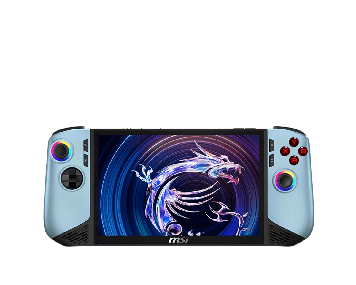 MSI Claw 8 AI+ A2VM Glacier Blue Edition-249DE Refurbished | Intel Arc 140V | 8" FHD+ 120Hz | Core Ultra 7 258V | 32GB | 1TB SSD | Win 11 Home | Konsola Handheld