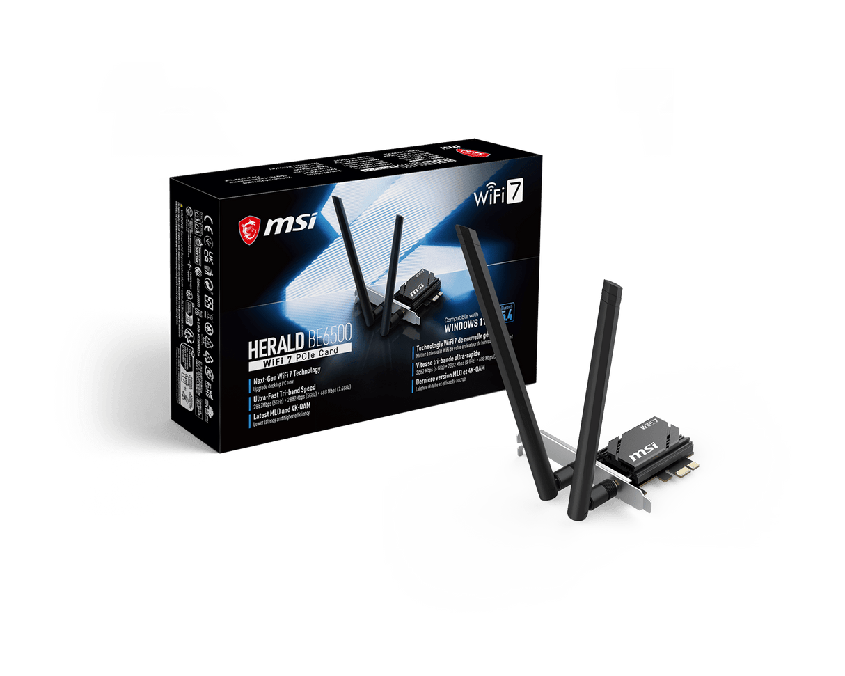 HERALD BE6500 WiFi 7 PCIe Card | Karty sieciowe