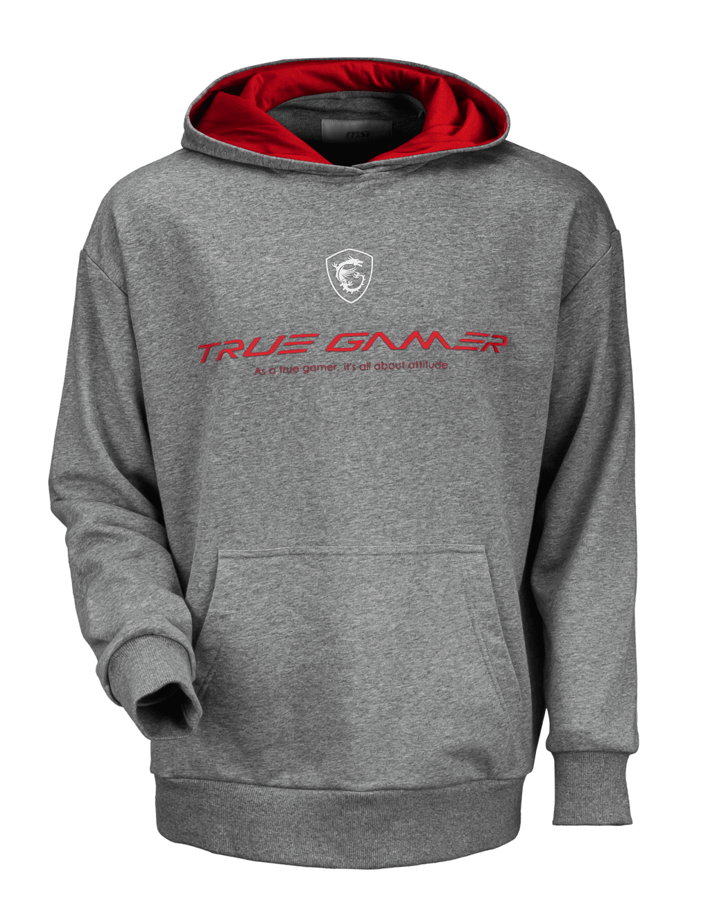 True Gamer Cotton Hoodie Szary | Rozmiar M