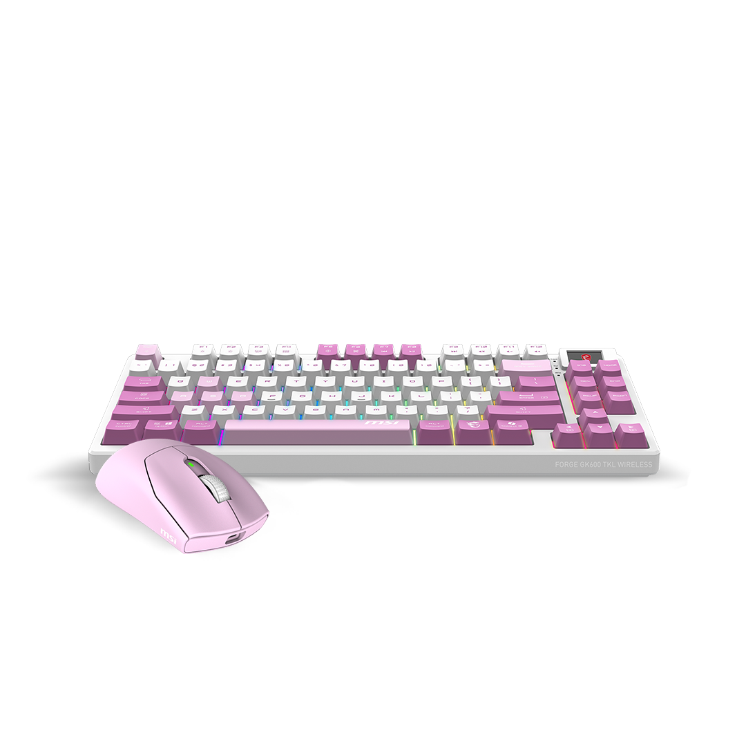 Zestaw FORGE GK600 TKL + GM340 W VIOLET