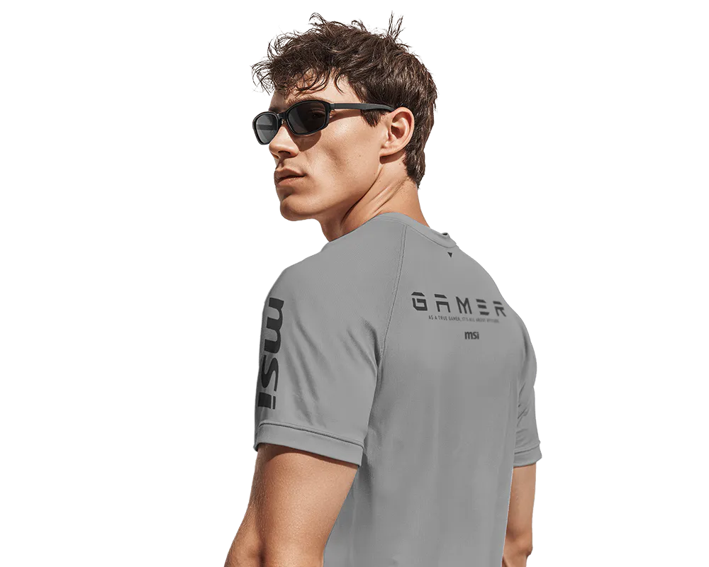 Gamer Series Wicking Raglan T-shirt Light Gray - Rozmiar XL