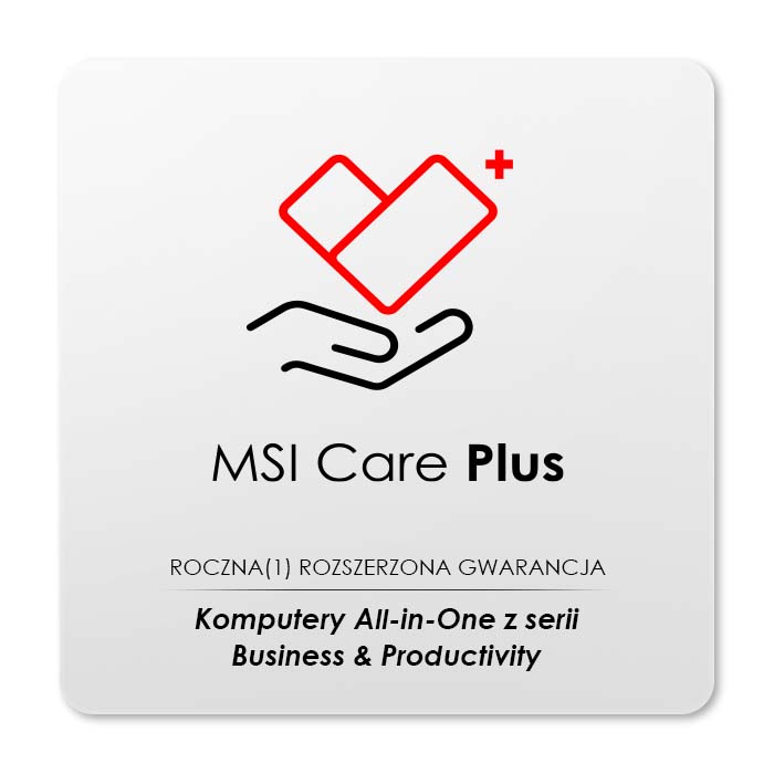 Jeden (1) Rok Rozszerzona Gwarancja na Wszystko w Jednym (All-in-One)| MSI Care