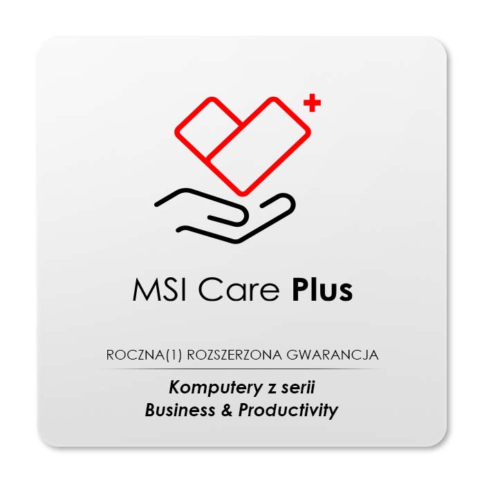 Jeden (1) Rok Rozszerzona Gwarancja na Komputery Biznesowe | MSI Care